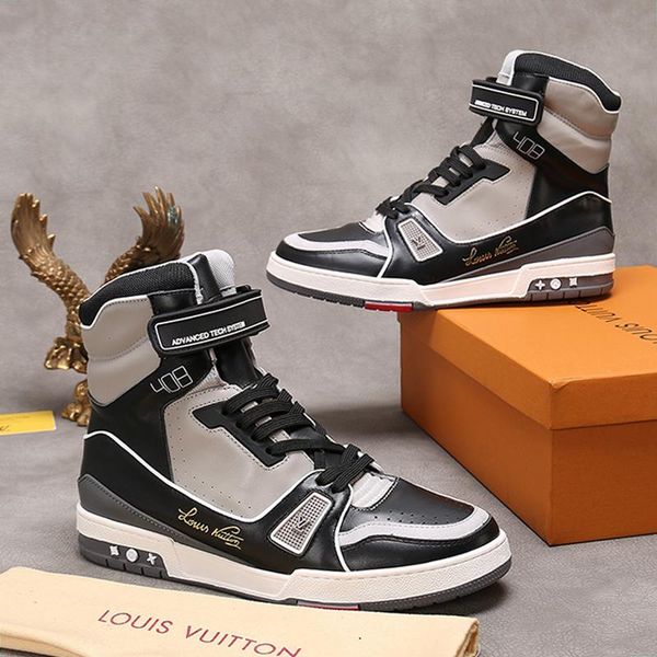 men shoes breathable leather big size luxury trainer sneaker mid -fashion boots bottes hommes luxury mens shoes fashion l22 chaussur, Black
men shoes breathable leather big size luxury trainer sneaker mid -fashion boots bottes hommes luxury mens shoes fashion l22 chaussur, Black