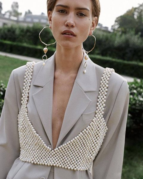 ins web celebrity pearl with the same camisole beaded vest style baroque handmade beaded vest lighttemperament sling outer match, Camo
ins web celebrity pearl with the same camisole beaded vest style baroque handmade beaded vest lighttemperament sling outer match, Camo