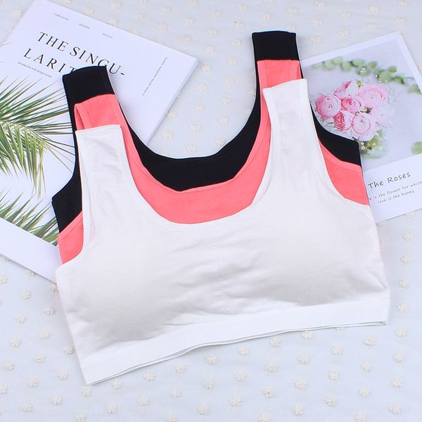 girl's solid color sports half-body cotton bra vest comfortable close-fitting vest no steel ring student style bra, White
girl's solid color sports half-body cotton bra vest comfortable close-fitting vest no steel ring student style bra, White