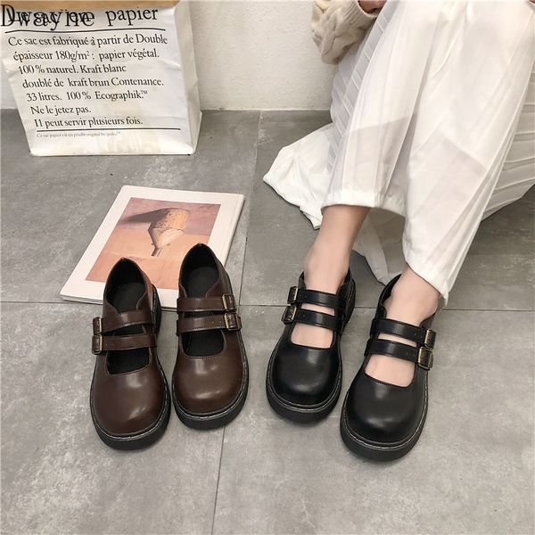2020 new retro small shoes female students korean version of the wild ulzzang college wind round head flat shoes tide, Black
2020 new retro small shoes female students korean version of the wild ulzzang college wind round head flat shoes tide, Black