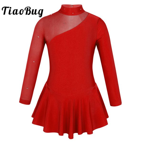 kids teens rhinestones tulle long sleeves ballet gymnastics leotard girls performance lyrical dance costume figure skating dress, Black;red
kids teens rhinestones tulle long sleeves ballet gymnastics leotard girls performance lyrical dance costume figure skating dress, Black;red