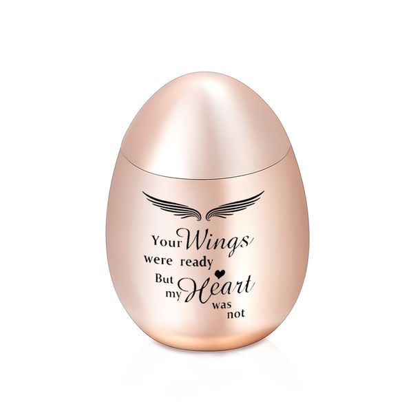 small keepsake urns for human ashes mini cremation urns for ashes stainless steel memorial ashes holder-your wings were ready, Silver
small keepsake urns for human ashes mini cremation urns for ashes stainless steel memorial ashes holder-your wings were ready, Silver