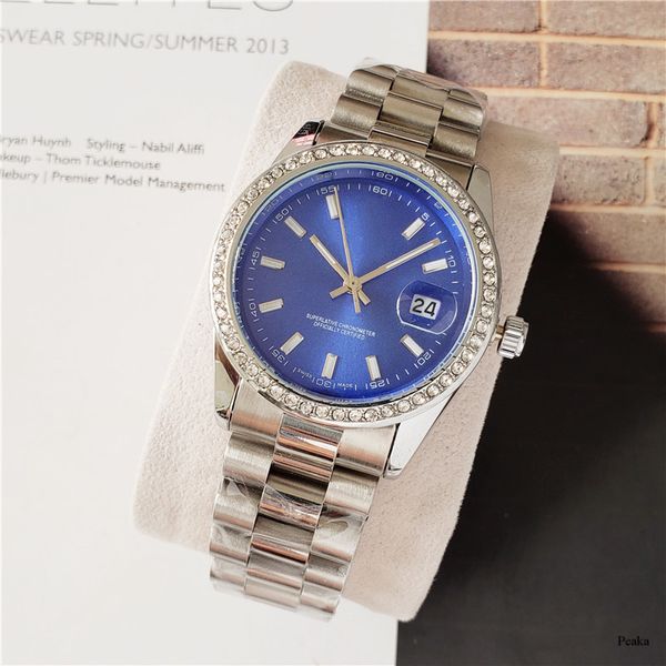 luxury mens watches three stitches 35mm quartz watch designer watches role brand diamond bezel steel strap fashion accessories, Slivery;brown
luxury mens watches three stitches 35mm quartz watch designer watches role brand diamond bezel steel strap fashion accessories, Slivery;brown