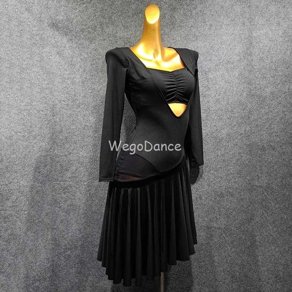 latin dance dress black v-neck women rumba dancing practice clothes lady performance wear, Black;red
latin dance dress black v-neck women rumba dancing practice clothes lady performance wear, Black;red