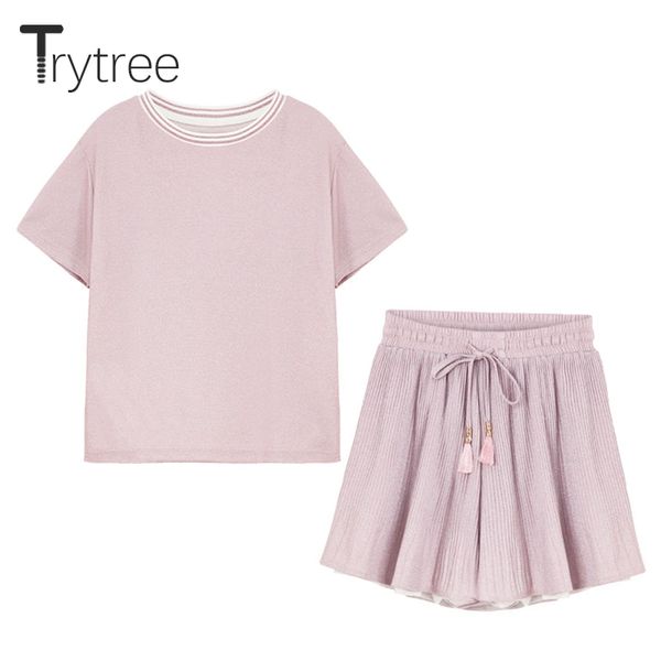 trytree women summer two piece set casual fashion + shorts female office polyester suit set o-neck 2 piece, White
trytree women summer two piece set casual fashion + shorts female office polyester suit set o-neck 2 piece, White