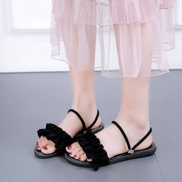two sandals women flat open toe beach shoes 2020 summer new wild sandals soft girl student fashion slippers, Black
two sandals women flat open toe beach shoes 2020 summer new wild sandals soft girl student fashion slippers, Black
