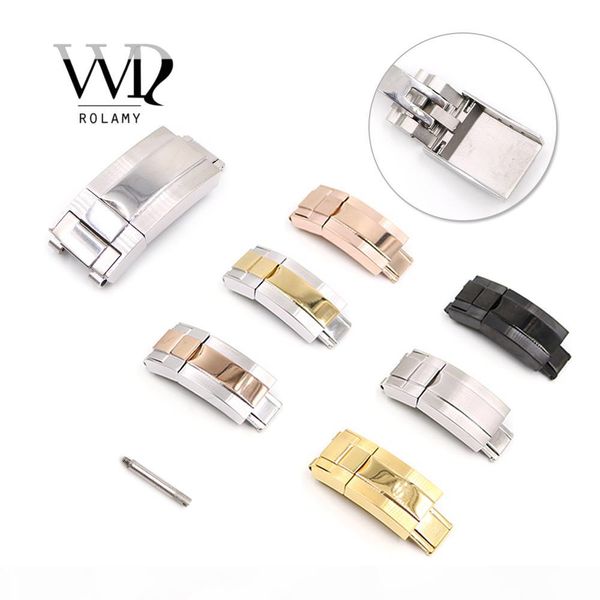 rolamy 16m x 9mm brush polish stainless steel watch band deployment clasp for bracelet rubber leather strap oyster, Black;brown
rolamy 16m x 9mm brush polish stainless steel watch band deployment clasp for bracelet rubber leather strap oyster, Black;brown