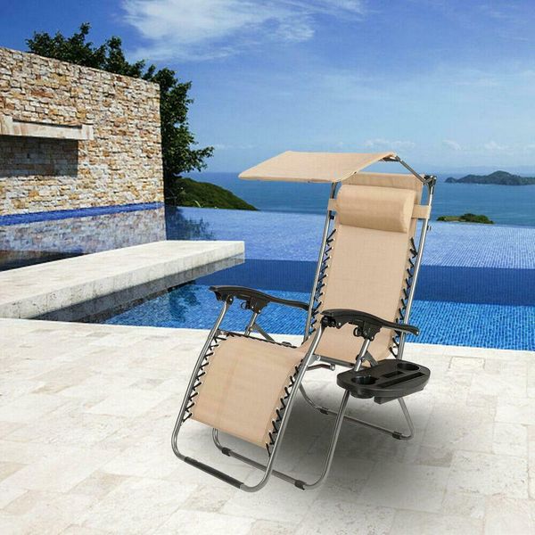 zero gravity folding patio lounge chairs w/ canopy cup hold reclining sunshade
zero gravity folding patio lounge chairs w/ canopy cup hold reclining sunshade