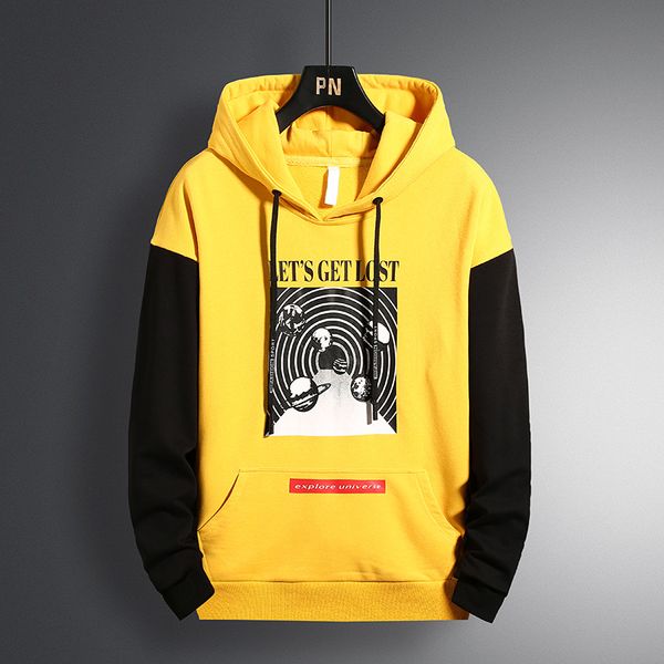 e-baihui 2020 swirl pattern men's sweater trend large size hooded shirt simple letter color printing men's clothing 5903, Black
e-baihui 2020 swirl pattern men's sweater trend large size hooded shirt simple letter color printing men's clothing 5903, Black