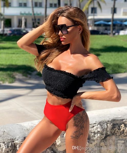 women fashion pure color push-up padded bra beach bikini one piece swimwear bikinis 2020 new bikini 610, White;black
women fashion pure color push-up padded bra beach bikini one piece swimwear bikinis 2020 new bikini 610, White;black
