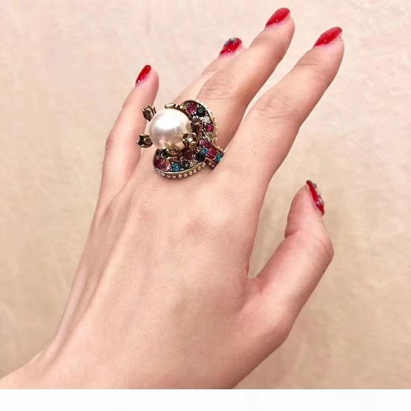 e vintage brass luxurious ring with nature colorful pearl decorate charm ring jewelry christmas day thanksgiving valentin, Slivery;golden 
e vintage brass luxurious ring with nature colorful pearl decorate charm ring jewelry christmas day thanksgiving valentin, Slivery;golden