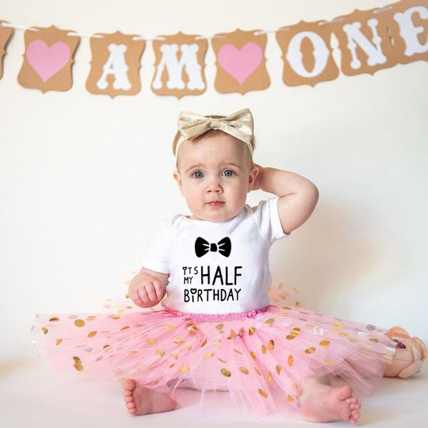 it's my half birthday baby clothing sets for toddler girls summer birthday party clothes sets baby infantil fashion suits, White
it's my half birthday baby clothing sets for toddler girls summer birthday party clothes sets baby infantil fashion suits, White