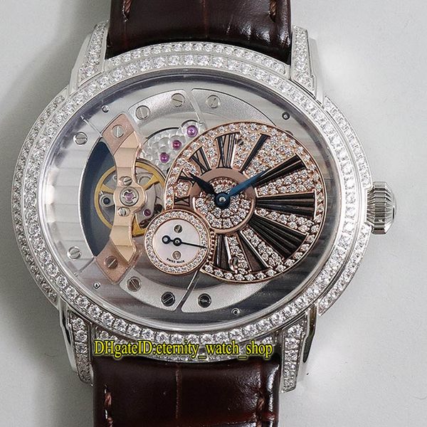 v9 version james millenary 15350 77248bc skeleton diamonds dial cal.4101 automatic mens watch diamonds case leather designer watches, Slivery;brown
v9 version james millenary 15350 77248bc skeleton diamonds dial cal.4101 automatic mens watch diamonds case leather designer watches, Slivery;brown