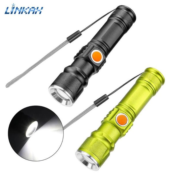 flashlights torches portable zoomable xml-t6 led aluminum alloy usb rechargeable torch with tail rope 4 modes mini lantern for camping
flashlights torches portable zoomable xml-t6 led aluminum alloy usb rechargeable torch with tail rope 4 modes mini lantern for camping