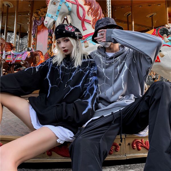 men hoodie designer lightning pattern oversize pullovers hoodies casual natural color long sleeve hoodies mens clothing, Black
men hoodie designer lightning pattern oversize pullovers hoodies casual natural color long sleeve hoodies mens clothing, Black