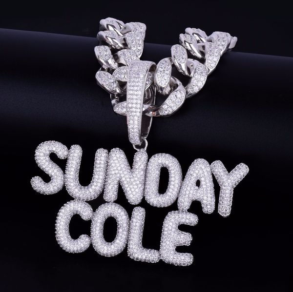 a-z with 20mm cuban chain custom name small bubble letters pendant necklace for women men zircon hip hop jewelry, Silver
a-z with 20mm cuban chain custom name small bubble letters pendant necklace for women men zircon hip hop jewelry, Silver