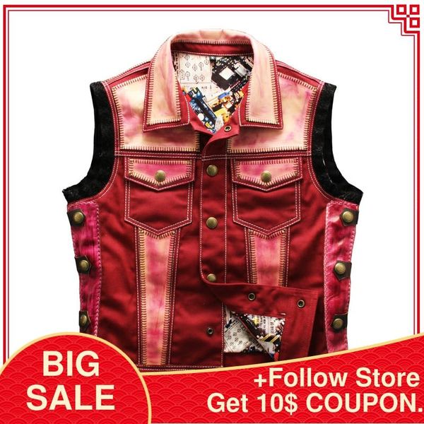 men's vests 2021 vintage red motorcycle style genuine leather vest men plus size 4xl horsehide splicing slim fit short, Black;white
men's vests 2021 vintage red motorcycle style genuine leather vest men plus size 4xl horsehide splicing slim fit short, Black;white