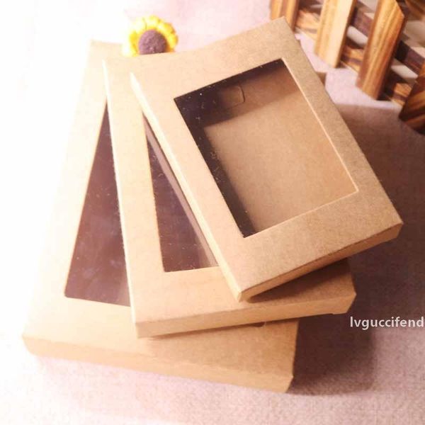 2019 20 pcs diy color kraft paper gift box package with clear pvc window candy favors arts&krafts display package box
2019 20 pcs diy color kraft paper gift box package with clear pvc window candy favors arts&krafts display package box
