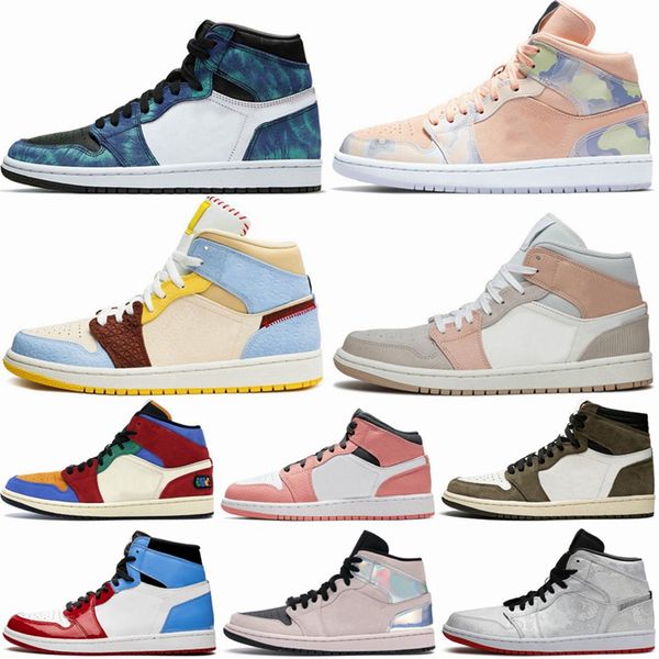 2020 new 1s mens basketball shoes tie dye pherspective mid milan crimson tint fearless 1 pink bloodline unc women jumpman sports sneakers
2020 new 1s mens basketball shoes tie dye pherspective mid milan crimson tint fearless 1 pink bloodline unc women jumpman sports sneakers