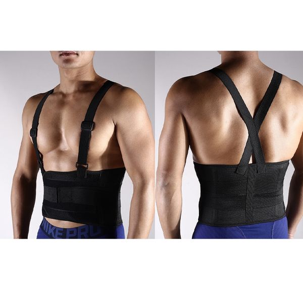 adjustable waist support belt men lumbar fitness weightlifting running back belt with shoulder straps breathable, Black;gray
adjustable waist support belt men lumbar fitness weightlifting running back belt with shoulder straps breathable, Black;gray