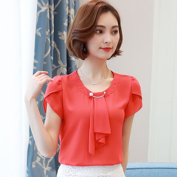 2020 summer solid chiffon blouse shirt women short sleeve shirt women ladies office blouses fashion blusas chiffon chemise femme, White
2020 summer solid chiffon blouse shirt women short sleeve shirt women ladies office blouses fashion blusas chiffon chemise femme, White