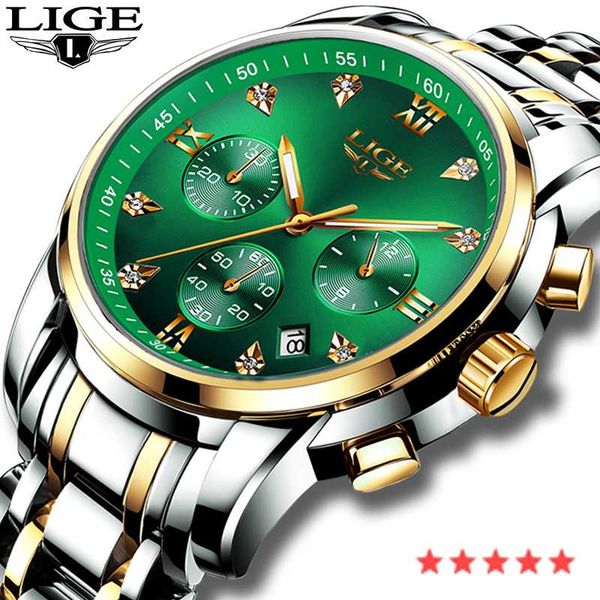 lige fashion mens watches sports stainless steel waterproof watch men chronograph relogio masculino, Slivery;brown
lige fashion mens watches sports stainless steel waterproof watch men chronograph relogio masculino, Slivery;brown