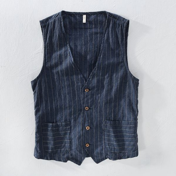 mans vintage linen suit vest slim material 55%linen + 45%cotton vest male casual striped thin waistcoat asian size m-3xl, Black;white
mans vintage linen suit vest slim material 55%linen + 45%cotton vest male casual striped thin waistcoat asian size m-3xl, Black;white