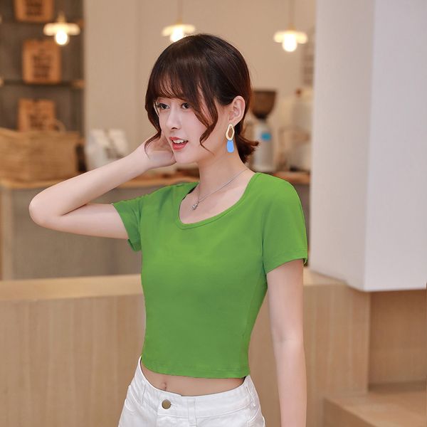 ferr shipping women designer clothes solid color slim style simple t-shirt women clothes casual stand-up collar shirt short-sleeved, White
ferr shipping women designer clothes solid color slim style simple t-shirt women clothes casual stand-up collar shirt short-sleeved, White