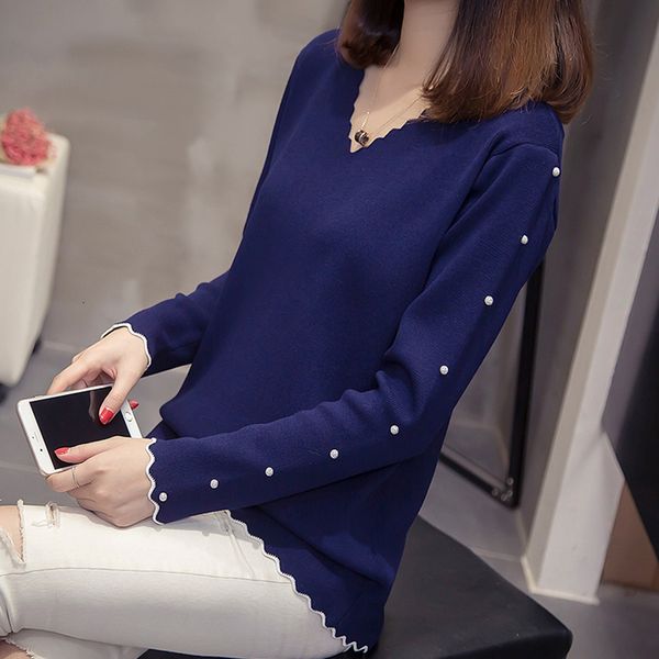 plus size beading pullover sweaters woman autumn clothes slim wave v neck office ladies knitting oversized fashion jumpers, White;black
plus size beading pullover sweaters woman autumn clothes slim wave v neck office ladies knitting oversized fashion jumpers, White;black