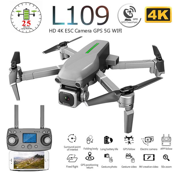 l109 l109-pro gps profissional drone with hd 4k esc camera 5g wifi fpv optical flow brushless motor rc quadcopter helicopter toy
l109 l109-pro gps profissional drone with hd 4k esc camera 5g wifi fpv optical flow brushless motor rc quadcopter helicopter toy