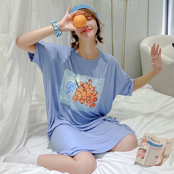 xbhi6 fruit modal cool nightdress short-sleeved fashionable short skirt skirt printing loose large size can be worn outside net red ins wind, Blue;red
xbhi6 fruit modal cool nightdress short-sleeved fashionable short skirt skirt printing loose large size can be worn outside net red ins wind, Blue;red