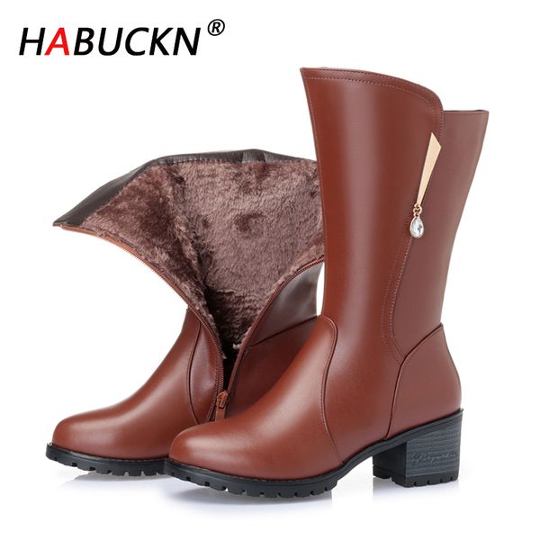 boots habuckn wool snow women fur warm shoes plush mid calf fashion zipper platform winter large size, Black
boots habuckn wool snow women fur warm shoes plush mid calf fashion zipper platform winter large size, Black