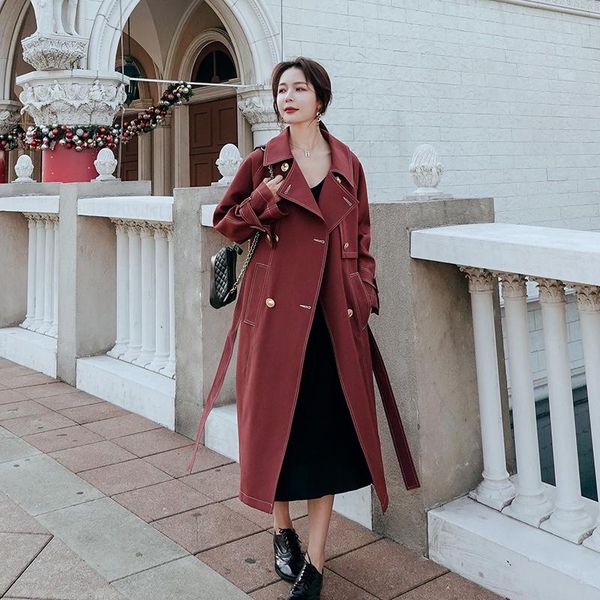 mid-length trench coat 2020 new waist slimming korean loose british style spring autumn leisure quality fashion women coat w61, Tan;black
mid-length trench coat 2020 new waist slimming korean loose british style spring autumn leisure quality fashion women coat w61, Tan;black