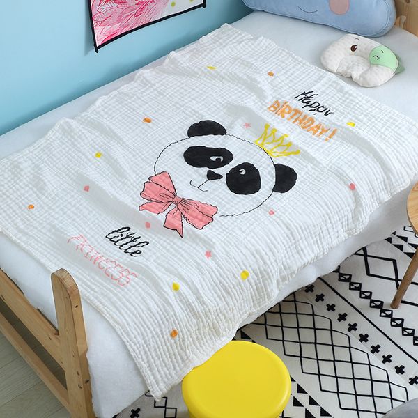4 layer cartoon printing animal adorable panda baby bedding blanket comfortable pure cotton safe infant swaddle
4 layer cartoon printing animal adorable panda baby bedding blanket comfortable pure cotton safe infant swaddle