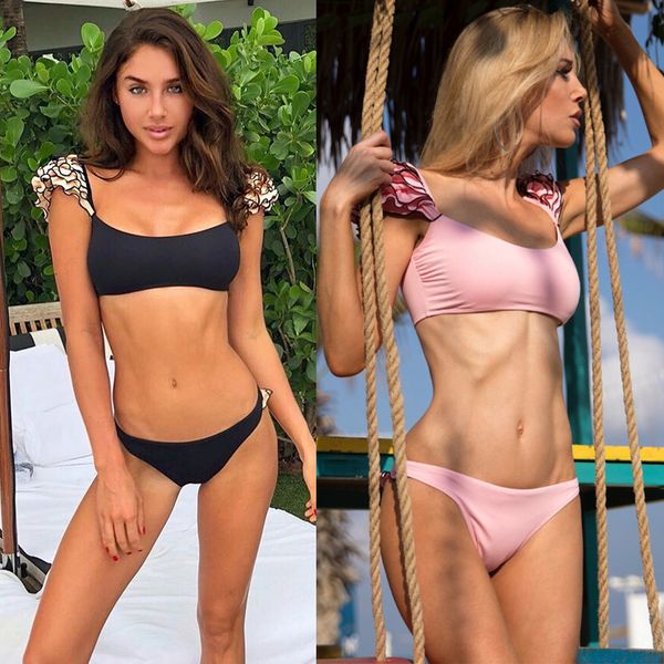 swimsuit with ruffles ladies low waisted indoor swimwear black padded bikini brasileiro 2020 beach wear swimming suit for women, White;black
swimsuit with ruffles ladies low waisted indoor swimwear black padded bikini brasileiro 2020 beach wear swimming suit for women, White;black