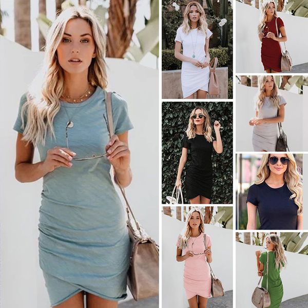 mini dress women summer dresses short sleeve solid dress casual bodycon beach dresses party vestidos de verano 2020, White;black
mini dress women summer dresses short sleeve solid dress casual bodycon beach dresses party vestidos de verano 2020, White;black