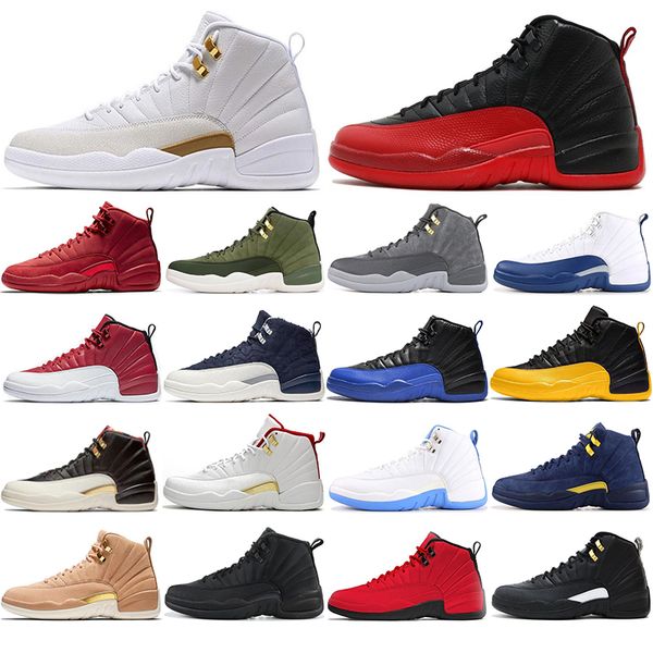 with sock 12 12s basketball shoes women mens bordeaux black royal blue cny winterized game sports sneakers 40-47, White;red
with sock 12 12s basketball shoes women mens bordeaux black royal blue cny winterized game sports sneakers 40-47, White;red