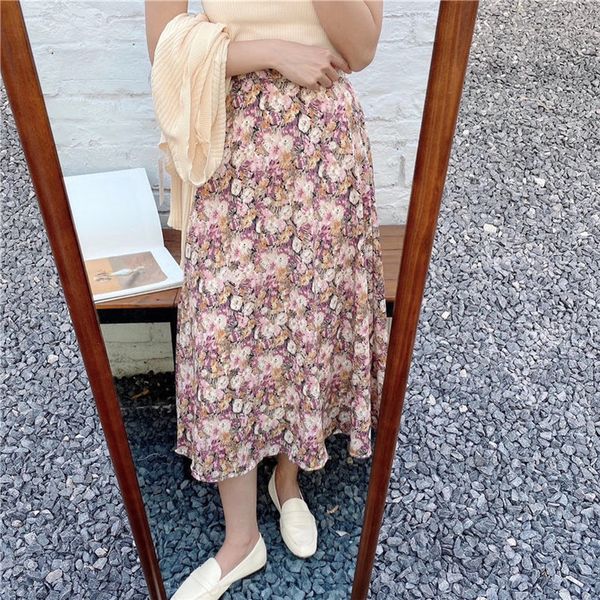 summer chiffon 2020 print new female florals elegance vintage loose skirts chic women high waist long skirt, Black
summer chiffon 2020 print new female florals elegance vintage loose skirts chic women high waist long skirt, Black