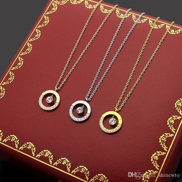 new arrive fashion lady 316l titanium steel 18k plated gold necklaces with single diamond and semicycle diamond circle screw pendant 3 color, Silver
new arrive fashion lady 316l titanium steel 18k plated gold necklaces with single diamond and semicycle diamond circle screw pendant 3 color, Silver