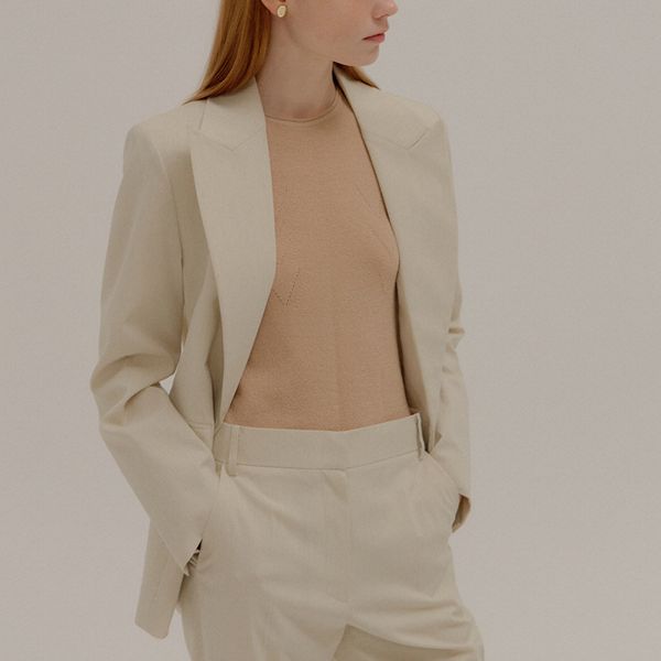 women's suits & blazers women single button blazer coat 2021 early autumn lady offce wear back slit female jacket outwear with pockets, White;black
women's suits & blazers women single button blazer coat 2021 early autumn lady offce wear back slit female jacket outwear with pockets, White;black
