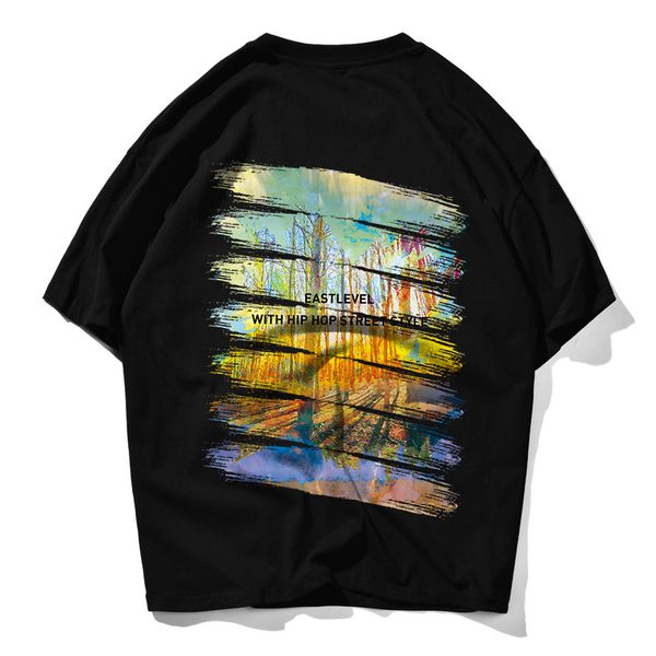 songsanding casual loose oversized t-shirt men and women european and american street 100% cotton rainbow graffiti short-sleeved t-shirt, White;black
songsanding casual loose oversized t-shirt men and women european and american street 100% cotton rainbow graffiti short-sleeved t-shirt, White;black