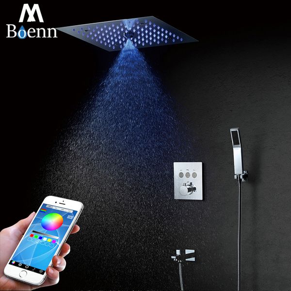 thermostatic shower sets led showerhead rainfall bathroom shower systems ceiling mounted spa shower kit 64 colors
thermostatic shower sets led showerhead rainfall bathroom shower systems ceiling mounted spa shower kit 64 colors