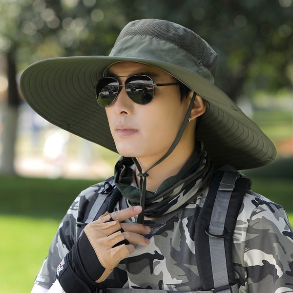 sun men's big bucket bucket eaves outdoor sun-proof fishing fisherman hat breathable face-covering mountaineering sun hat, Blue;gray
sun men's big bucket bucket eaves outdoor sun-proof fishing fisherman hat breathable face-covering mountaineering sun hat, Blue;gray