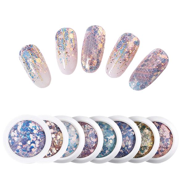 stickers & decals holographic nail art sticker kit iridescent sequins colorful flakes glitter make up for face body eyes-8colors, Black
stickers & decals holographic nail art sticker kit iridescent sequins colorful flakes glitter make up for face body eyes-8colors, Black