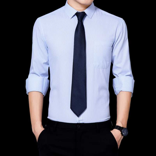 long sleeve formal shirt men smart casual slim fit twill weave dress shirts homme black light blue pink cotton camisas business, White;black
long sleeve formal shirt men smart casual slim fit twill weave dress shirts homme black light blue pink cotton camisas business, White;black