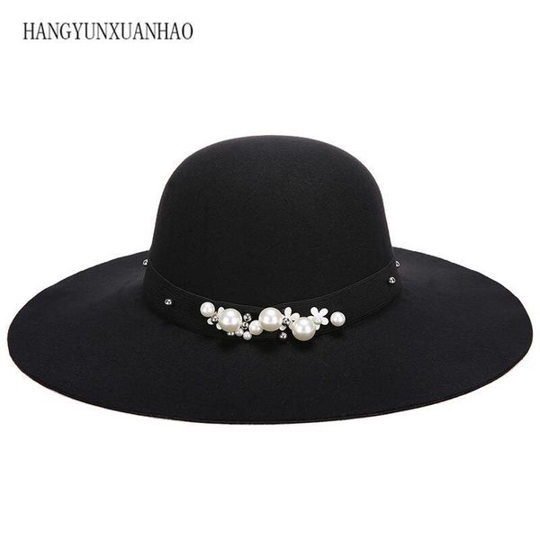 autumn winter hats caps for women fashion wool felt fedora hat with pearl ladies girls wide brim hats dome, Blue;gray
autumn winter hats caps for women fashion wool felt fedora hat with pearl ladies girls wide brim hats dome, Blue;gray