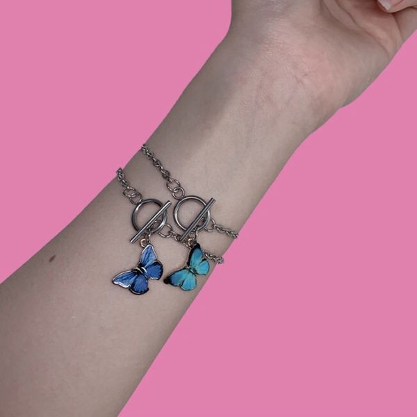 korean blue butterfly pendant bracelets for women silver color chains bracelet fashion bracelets jewelry gifts, Golden;silver
korean blue butterfly pendant bracelets for women silver color chains bracelet fashion bracelets jewelry gifts, Golden;silver