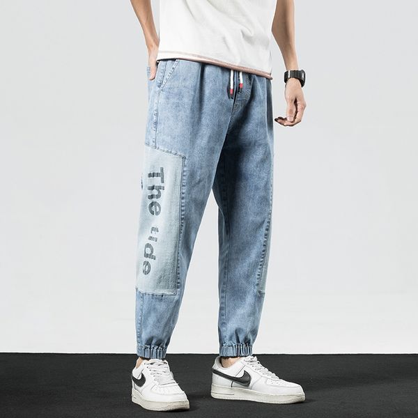 opqpi 2020 summer men's korean-style ankle-binding jeans trendy ankle-binding leggings jeans leggings harem pants loose large size ankl, Blue
opqpi 2020 summer men's korean-style ankle-binding jeans trendy ankle-binding leggings jeans leggings harem pants loose large size ankl, Blue