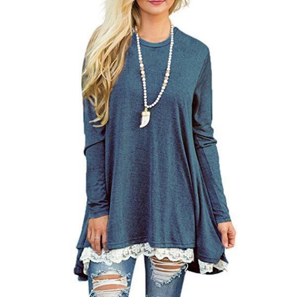 blackday women long 2021 new fashion spring autumn long sleeve o-neck tee lace patchwork blouse bigsweety, White
blackday women long 2021 new fashion spring autumn long sleeve o-neck tee lace patchwork blouse bigsweety, White