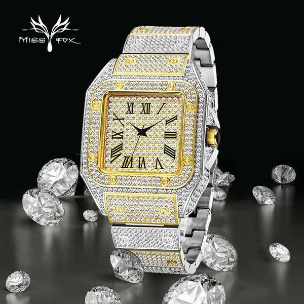 missfox square men's watch waterproof ice out diamond classic watches for male roman numerals dropshipping clock, Slivery;brown
missfox square men's watch waterproof ice out diamond classic watches for male roman numerals dropshipping clock, Slivery;brown